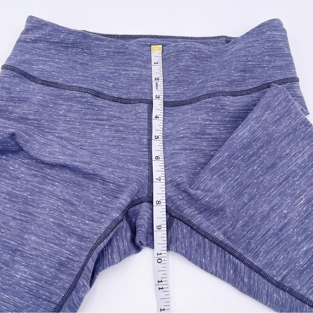 Zella Mesh Insert Capri Leggings Heathered Steel Blue Yoga Women's Size Small - Picture 9 of 10